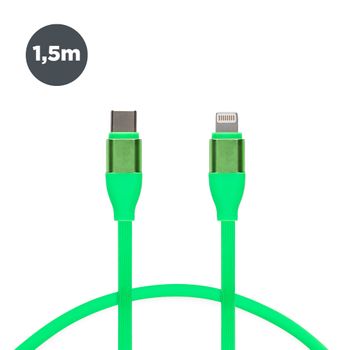 Cable De Carga Y Datos Usb-c A Lightning Contact 20 W, Carga Rápida, 1 M, Verde