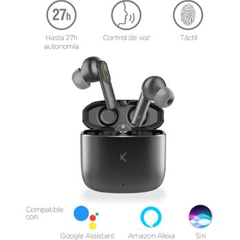 Auriculares Inalámbricos Deportivos Ksix Astro, Conducción Ósea, Autonomía  7 H, Control Táctil, Asistentes De Voz, Negro con Ofertas en Carrefour