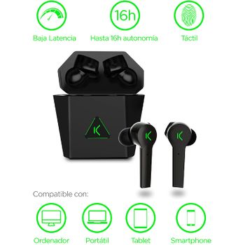 Auriculares Movil Bluetooth Inalambricos Marca Aukey T21s Autonomia 25 Hrs,  Color Negro Ref-02 con Ofertas en Carrefour