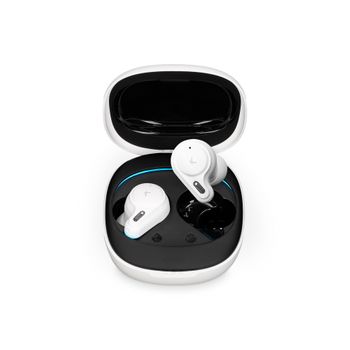 Auriculares Inalámbricos Ksix Satellite, Autonomía 5+15 H, Control Táctil, Llamadas, Ergonómicos, Iluminación Estuche, Blanco