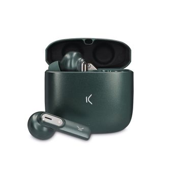 Auriculares Inalámbricos Ksix Spark, Estuche Metálico, Autonomía 7+20 H, Control Táctil, Asistentes De Voz, Verde Militar