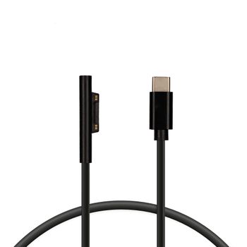 Cable De Datos 60w Ksix, Largo 1,5m, Compatible Con Microsoft Surface, Usb-c, Negro