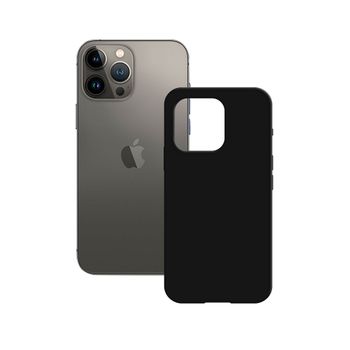 Funda Semirrígida Para Iphone 14 Pro, Antideslizante, Interior Microfibra, Compatible Carga Inalámbrica, Negro, Packaging Free