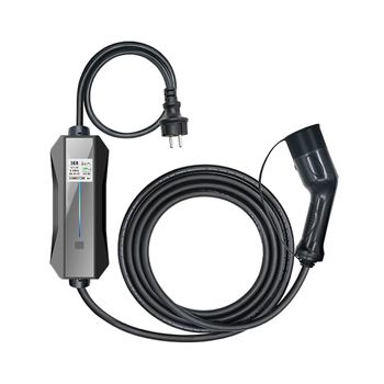 Cargador De Coche Eléctrico Portable Ksix + Manguera De Carga 5m, Modo 2, Schuko-t2, Monofásico, 16a