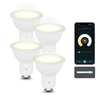 Bombilla inteligente SmartLED E27 Ksix, 9W equivalente 60W, 806 lm, App  compatible Alexa, Google Home y Siri, CCT, 2 uds