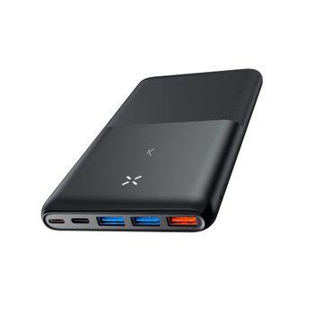 Powerbank Ksix Ultra Slim 20.000 Mah, Ultra Fina, Polímero De Litio, 20 W, Power Delivery, Cable Usb-c A Usb-c, Negro