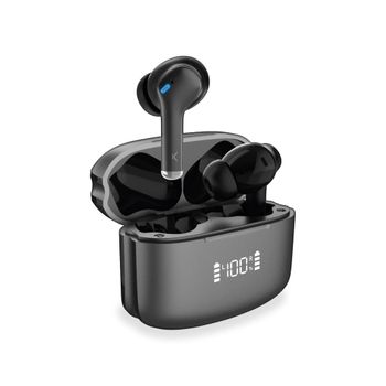 DCU TECNOLOGIC  Auriculares Bluetooth, Auriculares de Conducción Ósea,  Cascos Deportivos Inalámbricos, 8 h Uso, IPX5, Open-Ear, Negros :  : Electrónica