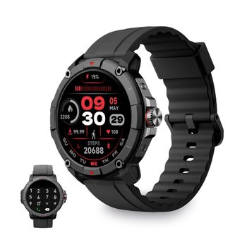 Smartwatch Ksix Globe Pantalla ultrafina 1,28 Multitáctil gris metalizado  - Smartwatch - Los mejores precios