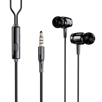 Cateissary Auriculares para teléfono móvil con cable de 3,5mm Jack HiFi  auriculares universales con cancelación de ruido Cable largo desmontable  Teléfono y Comunicación Oro normal