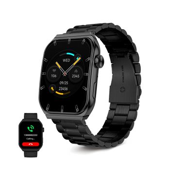 Smartwatch Ksix Olympo, Pantalla Amoled 1,96", 2 Correas, Aut. 5 Días, Modos Deporte Y Salud, Llamadas, Asistentes Voz, Negro