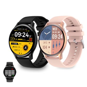 Smartwatch Ksix Core Negro Y Rosa (pack 2)