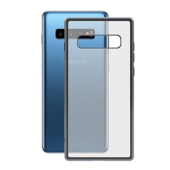 Funda Para Móvil Samsung Galaxy S10+ Flex Metal Tpu Transparente Gris Metalizado