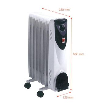 Radiador de aceite 700W,Radiador Eectrico Bajo Consumo,7  Elementos,Ermostato Regulable,Protección Sobrecalentamientoradiador Aceite  Bajo Consumo para Estancias de 20㎡,Blanco(1 pieza) : : Bricolaje y  herramientas