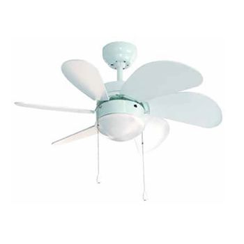 Ventilador De Techo Con Luz Grupo Fm Vt-90b 50w 80 Cm Blanco