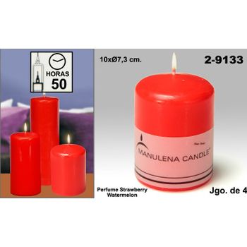 Set 4 Velas Rojas