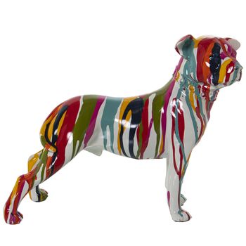Figura Decorativa Alexandra House Living Multicolor Plástico Perro Pintura 13 X 29 X 26 Cm