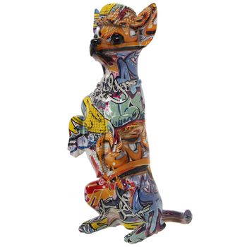 Figura Decorativa Alexandra House Living Multicolor Plástico Perro 16 X 13 X 30 Cm