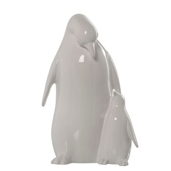 Figura Decorativa Alexandra House Living Blanco Cerámica Pingüino 18 X 18 X 31 Cm