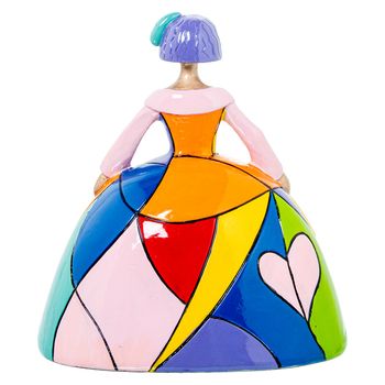 Figura Decorativa Alexandra House Living Multicolor Plástico Vestido 19 X 13 X 21 Cm