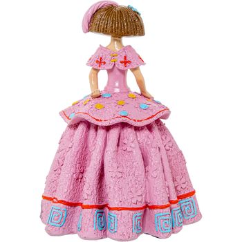 Figura Decorativa Alexandra House Living Rosa Plástico Vestido 15 X 15 X 21 Cm