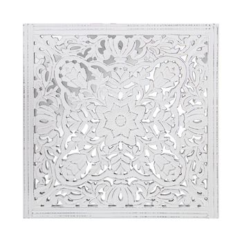 Retablo Decorativo Alexandra House Living Blanco Madera 5 X 58 X 58 Cm