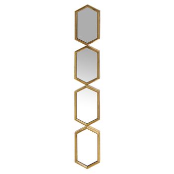 Espejo De Pared Alexandra House Living Dorado Metal 4 X 15 X 106 Cm