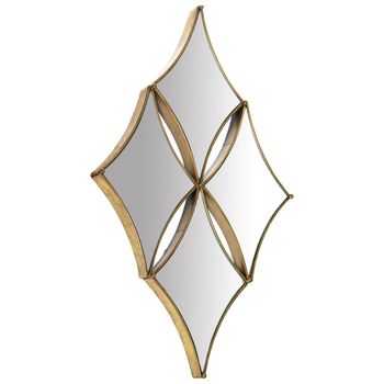 Espejo De Pared Alexandra House Living Dorado Metal 5 X 67 X 44 Cm