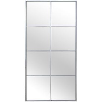 Espejo De Pared Alexandra House Living Plateado Metal Ventana 6 X 149 X 77 Cm