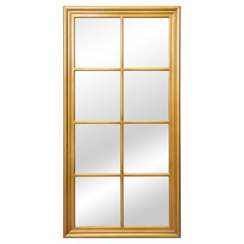 Espejo De Pared Alexandra House Living Dorado Madera Ventana 5 X 78 X 150 Cm