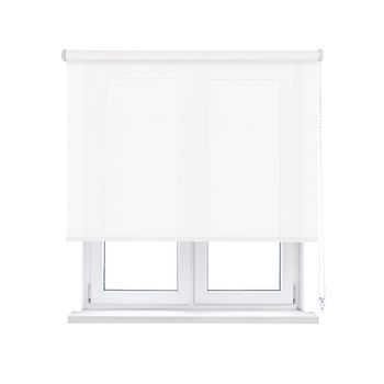 Estor Enrollable Screen Crepe  Apertura 10%  Blanco 135 X 250cm