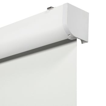 Estor Enrollable Motorizado Viewbox Con Cajón De Aluminio Opaco Térmico/oscurante  Blanco 90 X 190cm