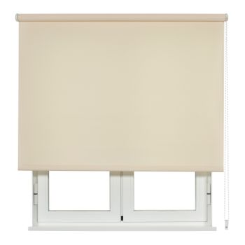 Estor Plegable sin Varillas, Estor Paqueto traslúcido Beige, 75 x 175cm