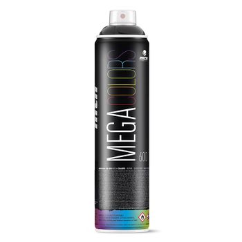 Spray Montana Mega | Acabado Brillo | Negro 600ml | Montana Colors