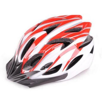 Casco De Bicicleta Para Adulto Bikeboy Helmet Con Visor Rojo / Blanco