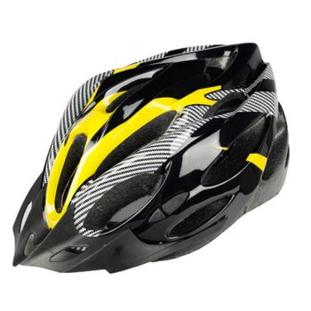 Casco De Bicicleta Para Adulto Bikeboy Helmet Con Visor Negro / Amarillo