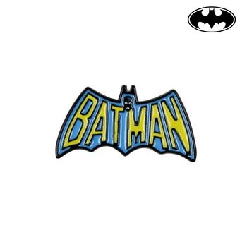 Pin Batman Metal Amarillo Azul