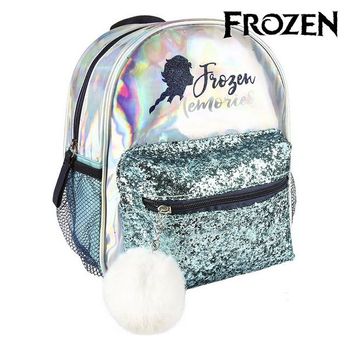 Mochila Casual Frozen 72685 Azul Claro Metalizado