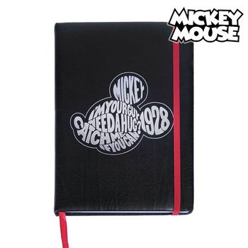 Libreta Con Marcapáginas Mickey Mouse A5 Negro