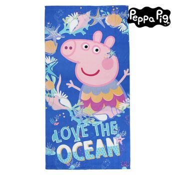 Toalla De Playa Peppa Pig 75502 Microfibra Azul Marino