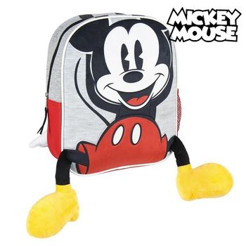 Mochila Infantil 3d Mickey Mouse Gris Rojo