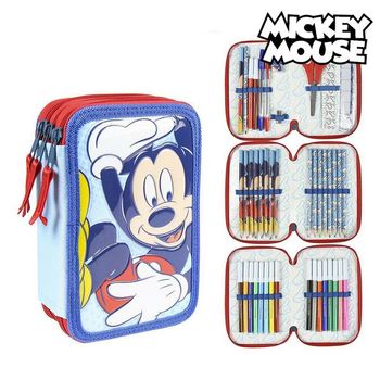 Plumier Triple Giotto Mickey Mouse Azul (43 Pcs)