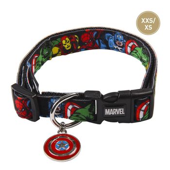 Disney Collar Para Perros Xxs/xs Marvel Negro