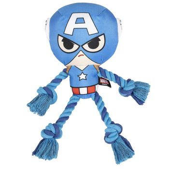 Disney Cuerda Dental Peluche Para Perro Avengers Capitan America Azul