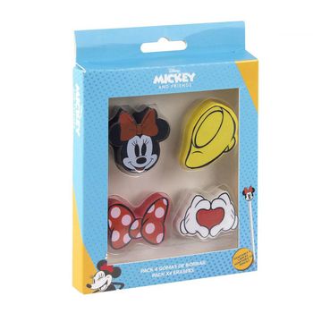 Set De Gomas De Borrar Minnie Mouse (4 Pcs)