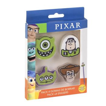 Set De Gomas De Borrar Pixar (4 Pcs)