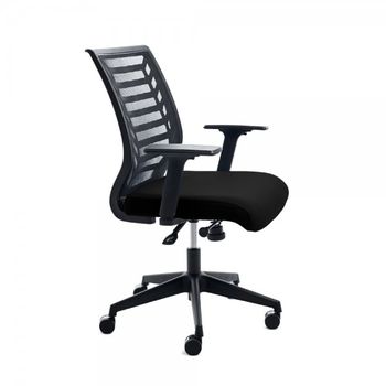 Silla Oficina Ergonómica Con Regulación Lumbar, Silla De Escritorio Para  Ordenador, Cómoda Y Giratoria, Color Azul Y Negro con Ofertas en Carrefour