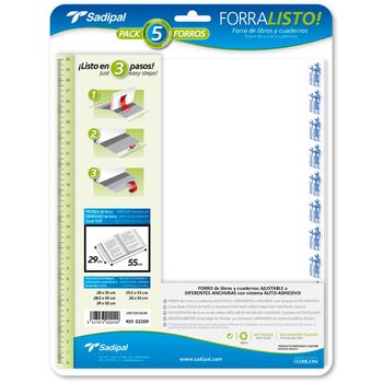 Forro Fácil Ajustable Sadipal 5 Unidades 28 X 55 Cm