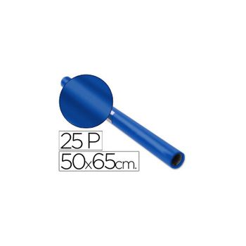 Papel Charol Rollo Azul Cobalto 25 Hojas De 50x65 Cm
