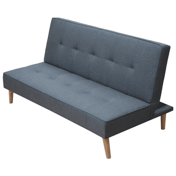 Sofá Cama De 2 Plazas - 188 X 88 X 88 Cm- Apertura Clic-clac -máximo Relax, Confort Color Gris-azul- Meyvaser