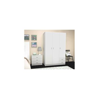 Armario Esquinero Essen 2 Módulos 3 Puertas Blanco 184x133x91 Cm con  Ofertas en Carrefour